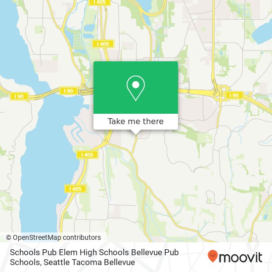 Mapa de Schools Pub Elem High Schools Bellevue Pub Schools