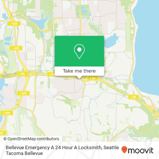 Bellevue Emergency A 24 Hour A Locksmith map