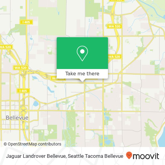 Jaguar Landrover Bellevue map