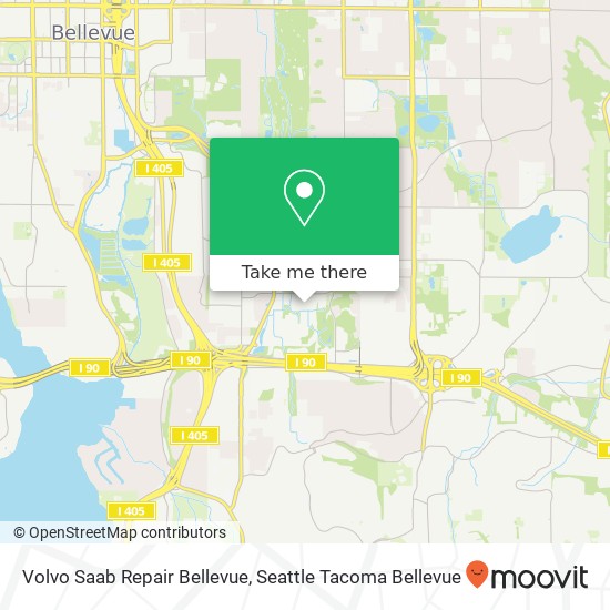 Mapa de Volvo Saab Repair Bellevue