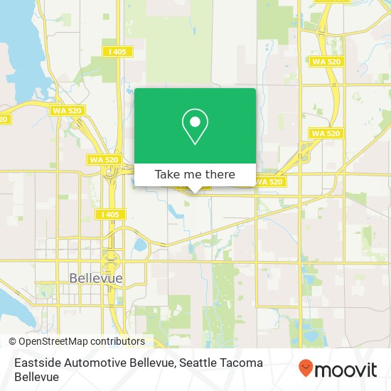 Eastside Automotive Bellevue map