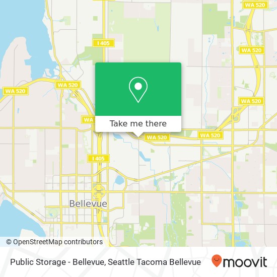 Mapa de Public Storage - Bellevue