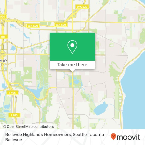 Mapa de Bellevue Highlands Homeowners