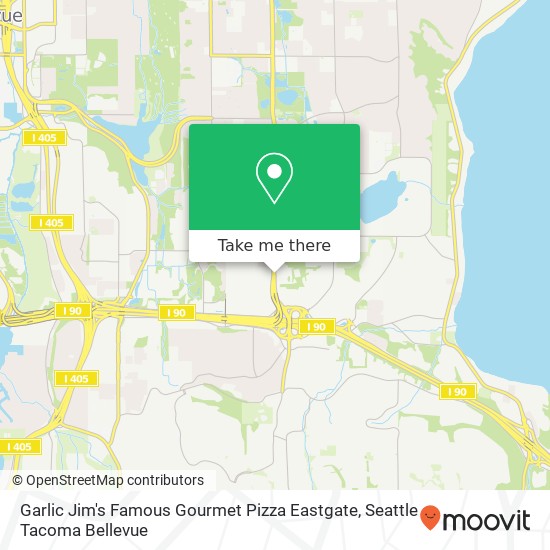 Garlic Jim's Famous Gourmet Pizza Eastgate map