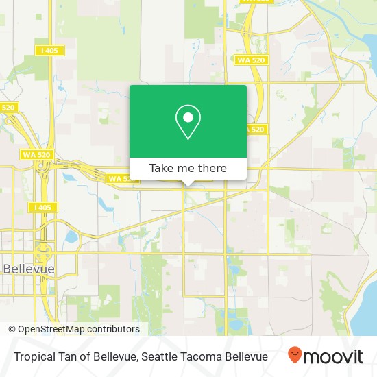Tropical Tan of Bellevue map