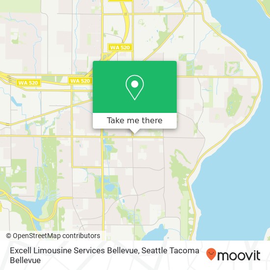 Mapa de Excell Limousine Services Bellevue