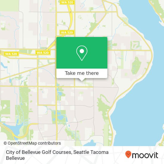 Mapa de City of Bellevue Golf Courses