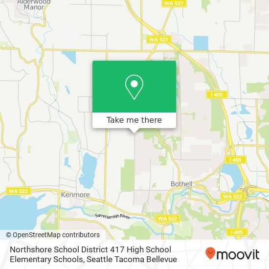 Mapa de Northshore School District 417 High School Elementary Schools