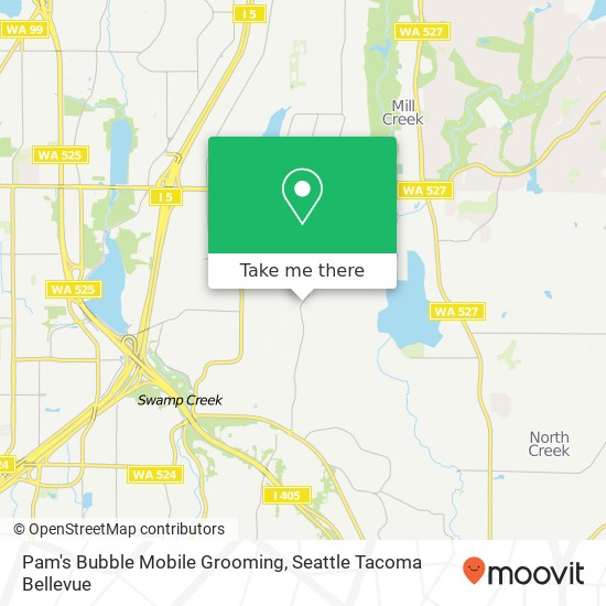 Mapa de Pam's Bubble Mobile Grooming