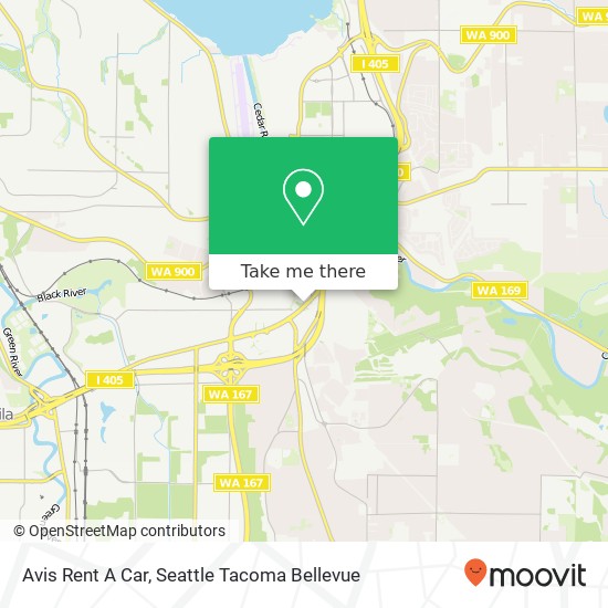 Avis Rent A Car map