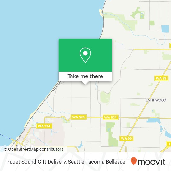 Puget Sound Gift Delivery map