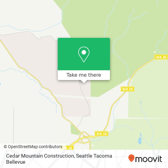 Cedar Mountain Construction map
