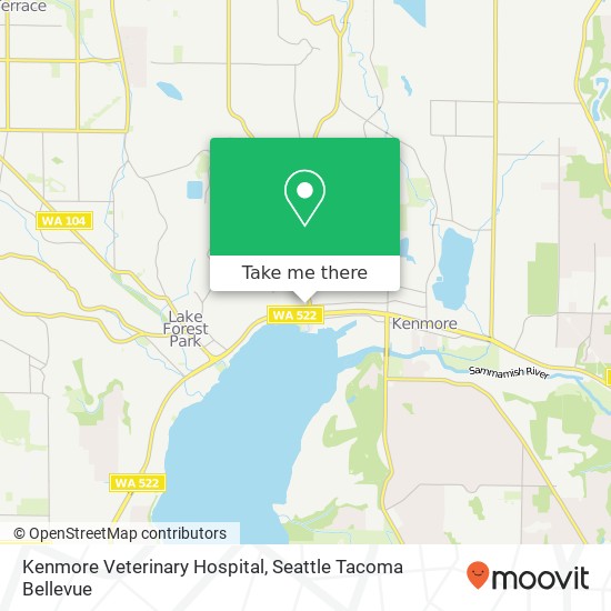 Mapa de Kenmore Veterinary Hospital