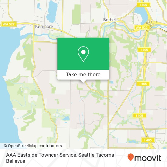 Mapa de AAA Eastside Towncar Service