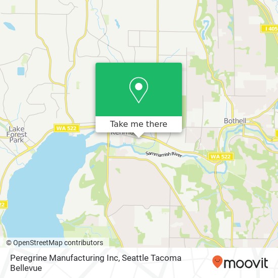 Peregrine Manufacturing Inc map