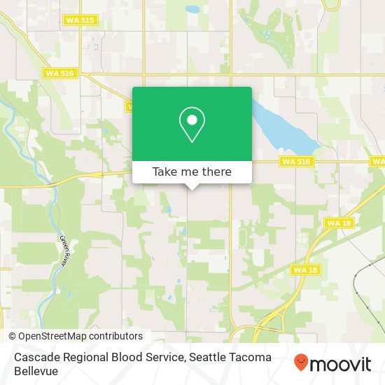 Cascade Regional Blood Service map