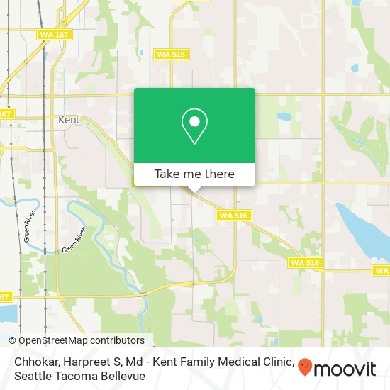 Mapa de Chhokar, Harpreet S, Md - Kent Family Medical Clinic