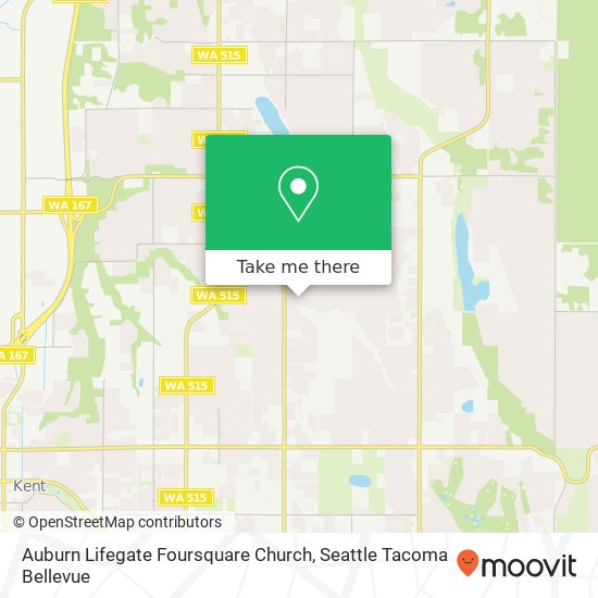 Auburn Lifegate Foursquare Church map