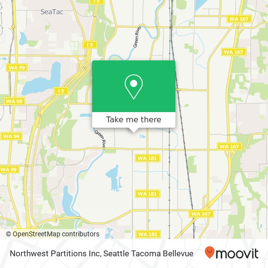 Northwest Partitions Inc map