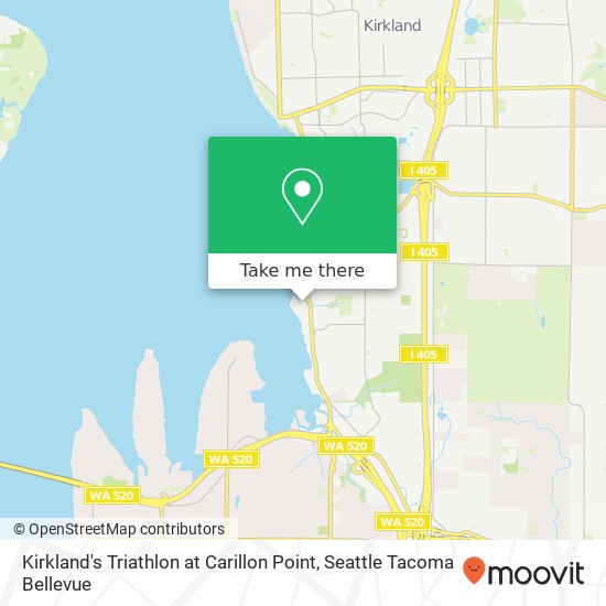 Mapa de Kirkland's Triathlon at Carillon Point