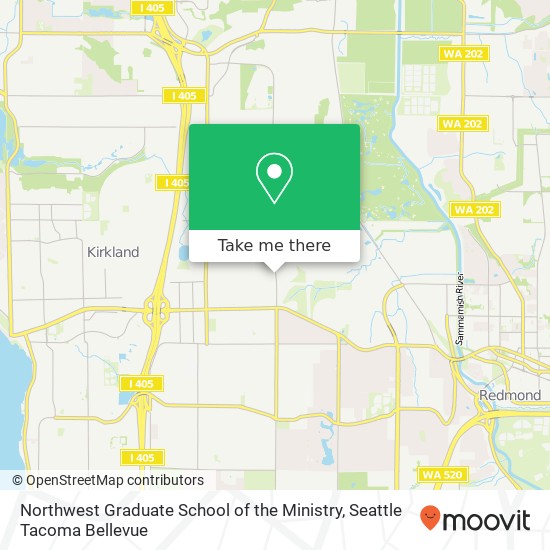 Mapa de Northwest Graduate School of the Ministry