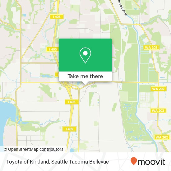 Toyota of Kirkland map