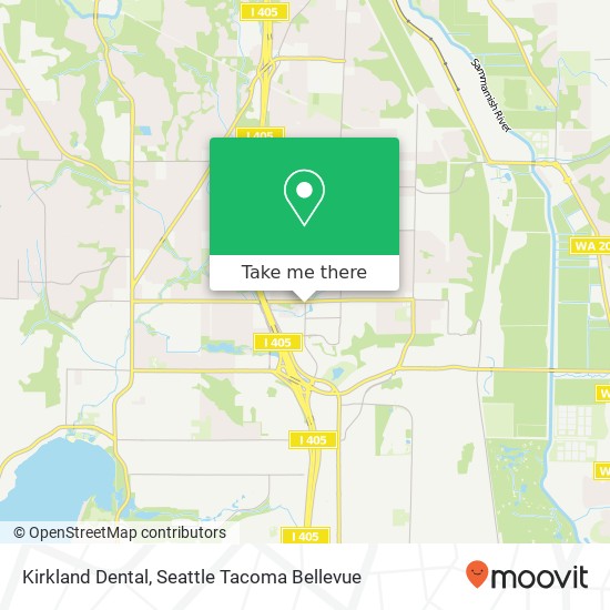 Kirkland Dental map