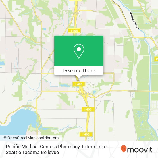 Pacific Medical Centers Pharmacy Totem Lake map