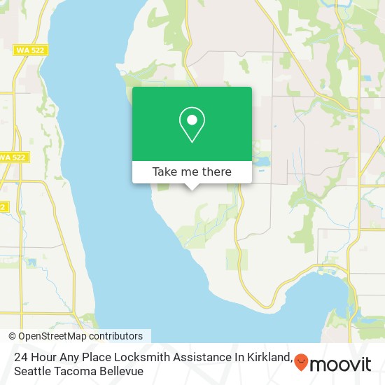 24 Hour Any Place Locksmith Assistance In Kirkland map