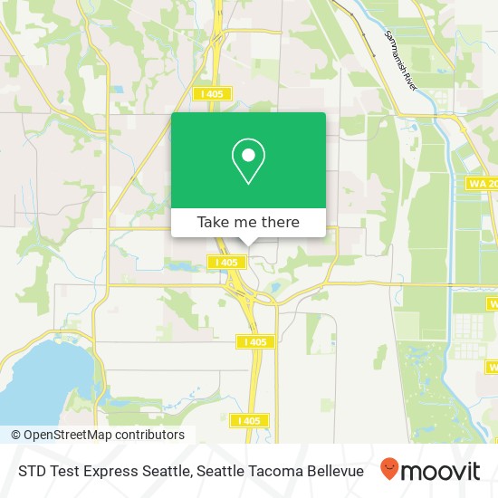 Mapa de STD Test Express Seattle