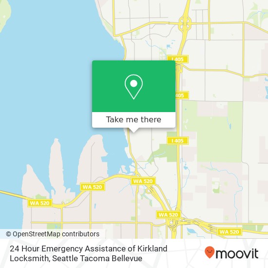 24 Hour Emergency Assistance of Kirkland Locksmith map