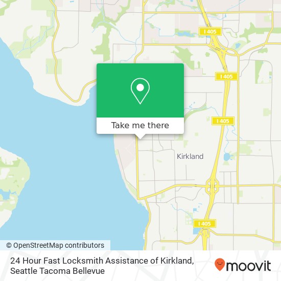 24 Hour Fast Locksmith Assistance of Kirkland map