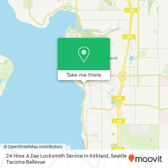 24 Hour A Day Locksmith Service In Kirkland map