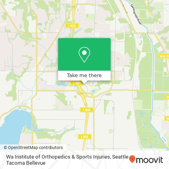 Wa Institute of Orthopedics & Sports Injuries map