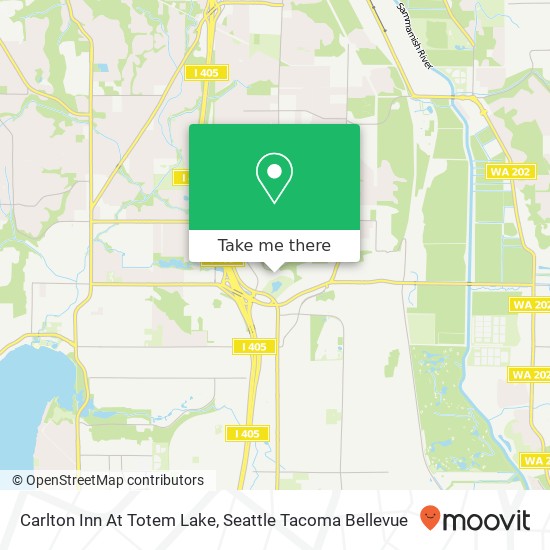 Carlton Inn At Totem Lake map