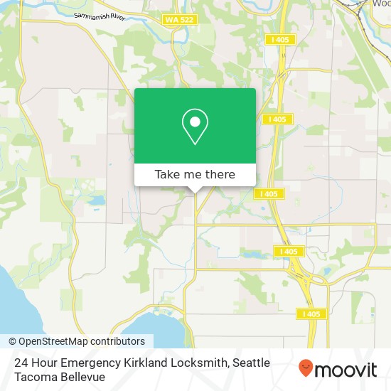 24 Hour Emergency Kirkland Locksmith map