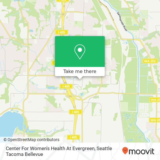 Center For Women's Health At Evergreen map