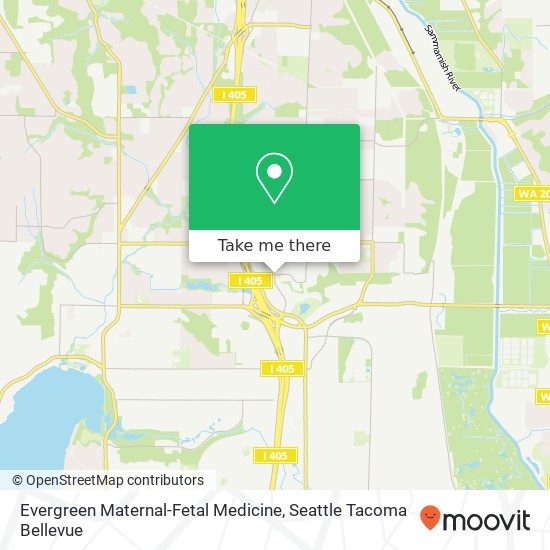 Mapa de Evergreen Maternal-Fetal Medicine