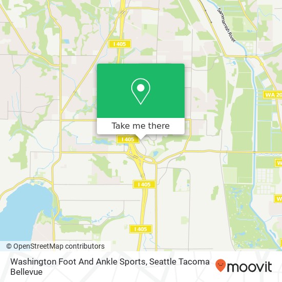 Washington Foot And Ankle Sports map