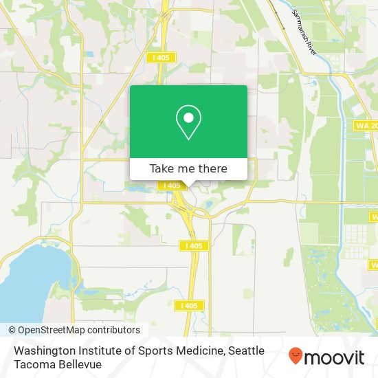 Washington Institute of Sports Medicine map