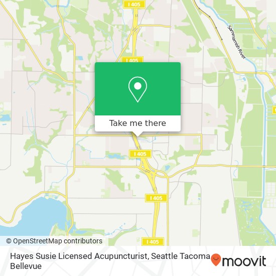Hayes Susie Licensed Acupuncturist map