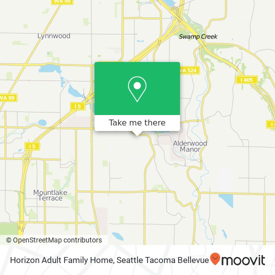 Horizon Adult Family Home map