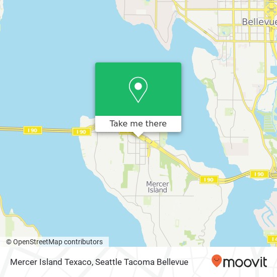 Mercer Island Texaco map