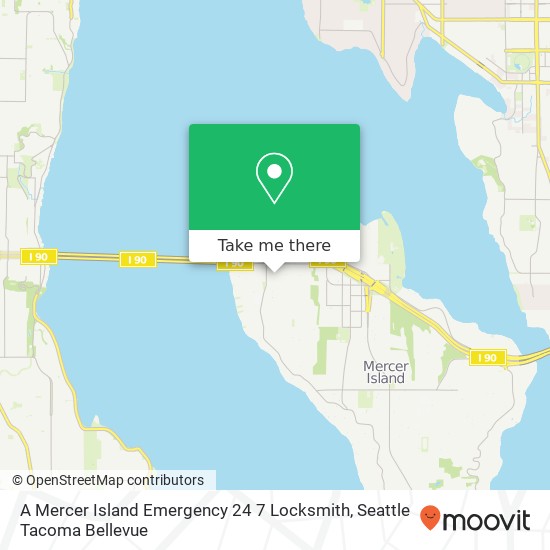 Mapa de A Mercer Island Emergency 24 7 Locksmith