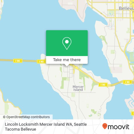 Mapa de Lincoln Locksmith Mercer Island WA