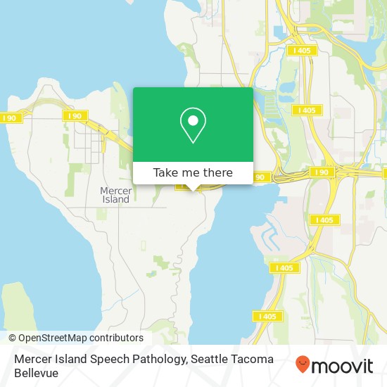 Mapa de Mercer Island Speech Pathology