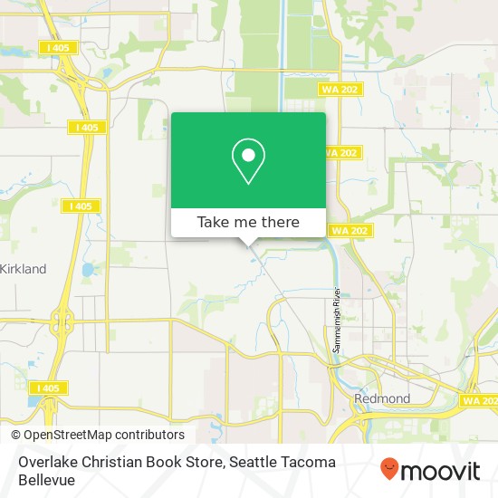 Overlake Christian Book Store map