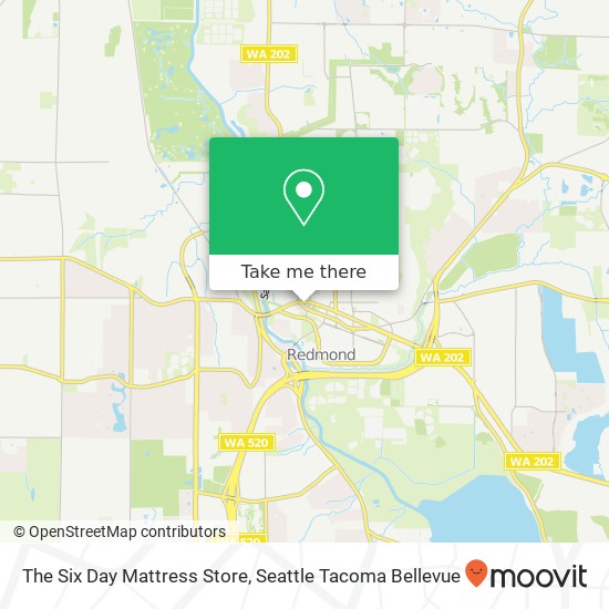 The Six Day Mattress Store map