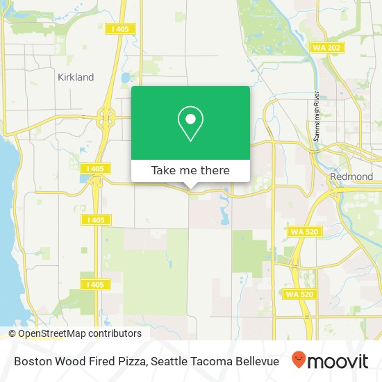 Mapa de Boston Wood Fired Pizza