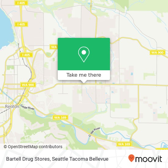 Mapa de Bartell Drug Stores